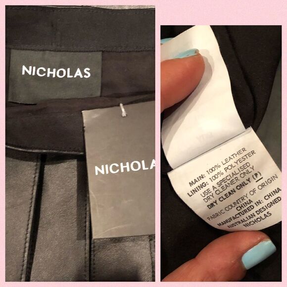 Nicholas Leather and Chiffon Carwash Midi S… - Picture 5 of 5